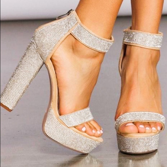Madden Girl Shoes - Steve madden crystal rhinestone party heels